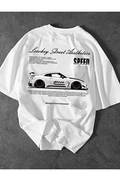 LELVANİ تي شيرت مطبوع عليه تصميم Racing Element Street