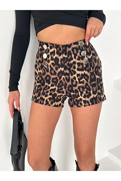 Vionne Crepe Pleated High Waist Shorts Skirt (Skort)