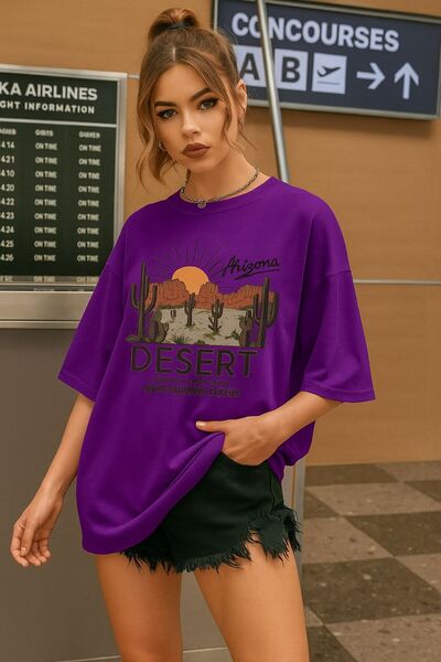 E-ROMA TRICOU UNISEX CU IMPRIMEU DESERT ARIZONA