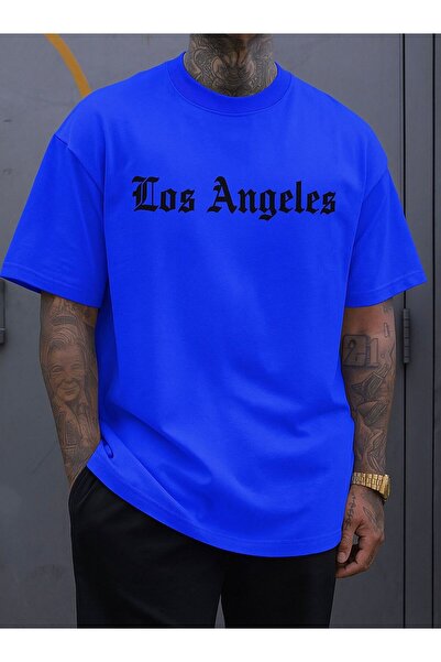 E-ROMA Μπλουζάκι Unisex με στάμπα Λος Άντζελες Q5