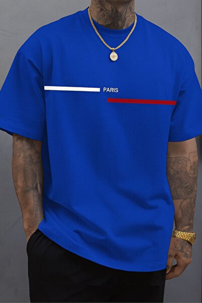 BENROMA تيشيرت مطبوع عليه باريس للجنسين