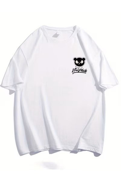 LELVANİ Design Ni̇ghtik Written Pattern Print T-Shirt