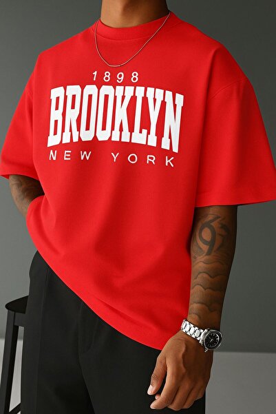 BENROMA تيشيرت بروكلين مطبوع للجنسين 3Q2