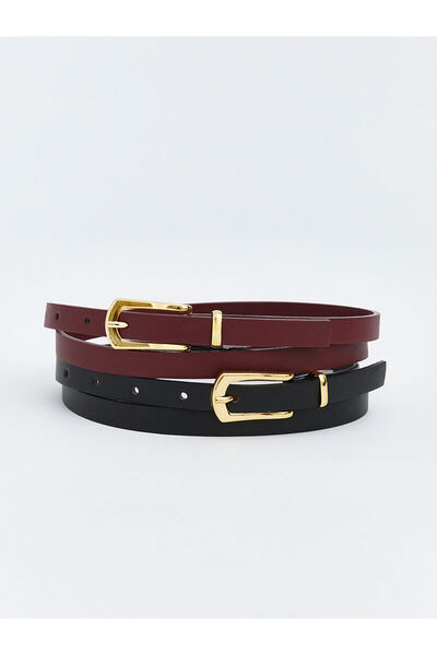 LC Waikiki Vizyon Yeni Sezon Deri Görünümlü Kadın Kemer 2'li