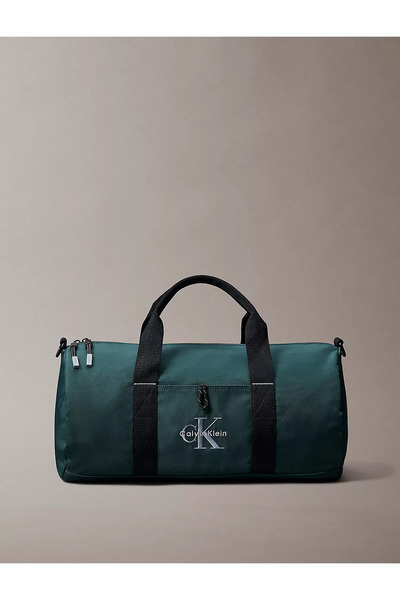 Calvin Klein Men's Detachable Long Strap Zippered Ck Logo Green Shoulder Bag Lv04D3115G-60S