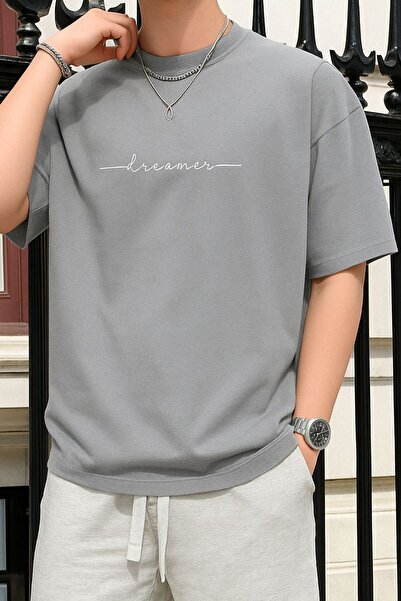 BENROMA تيشيرت للجنسين مطبوع عليه DREAM 3Q1
