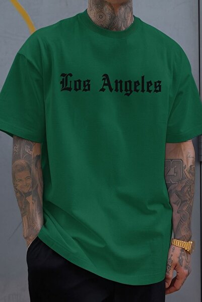 E-ROMA تيشيرت للجنسين مطبوع عليه لوس أنجلوس Q5