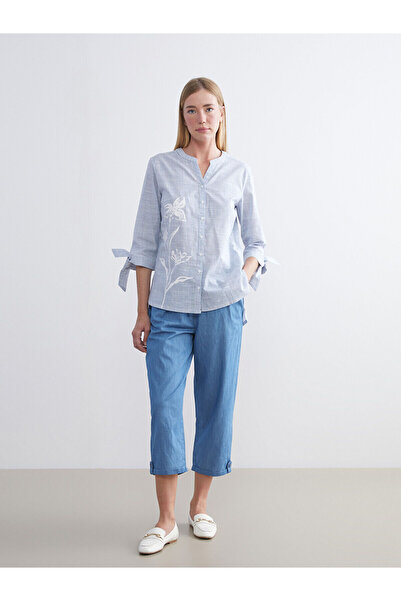 LC Waikiki Özmarka Νέα Σεζόν Γυναικεία Τζιν Κάπρι με ελαστική μέση