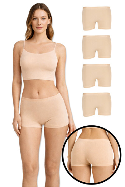 Lantliv 4 Pieces Cotton Comfortable Women's Boxers, Women's Boxer Underwear, Boxers Women