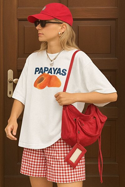 BENROMA تيشيرت للجنسين مطبوع عليه بابايا