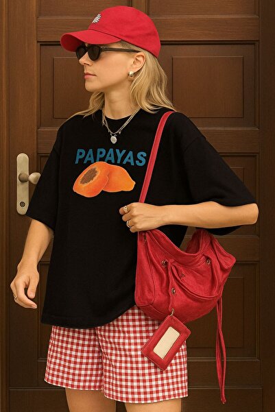 BENROMA تيشيرت للجنسين مطبوع عليه بابايا