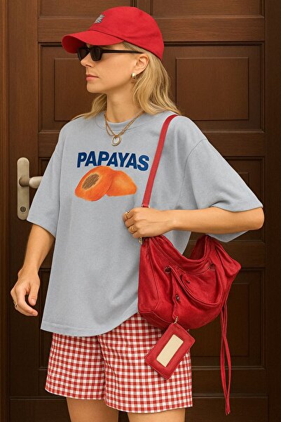 BENROMA تيشيرت للجنسين مطبوع عليه بابايا