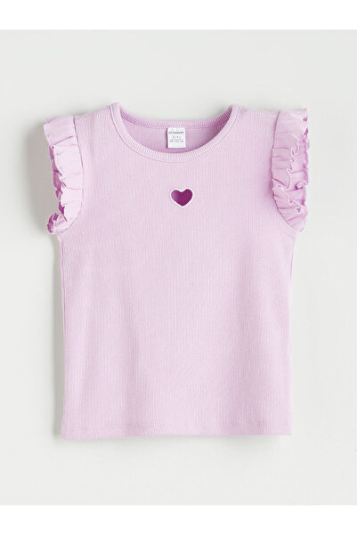 LC Waikiki Bluză pentru fete brodate LCW Kids Crew Neck