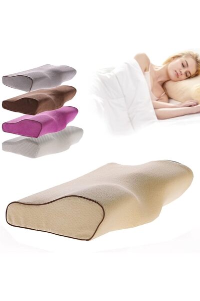 Saharaz Neck Pillows for Pain Relief Sleeping Side Sleeper,Memory Foam,with Zipper,Washable,50x30x10/6cm