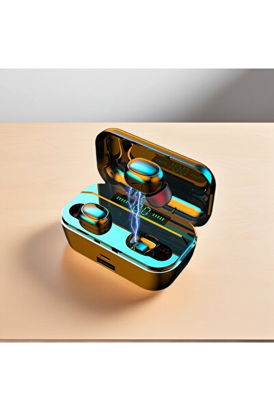 Saharaz سماعات أذن بلوتوث، مع تقليل الضوضاء العميقة، وشاشة رقمية LED، وتحكم باللمس