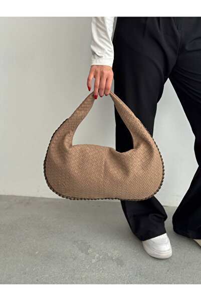 KIRASE Suede Quality New Model Knitted Hand and Shoulder Bag