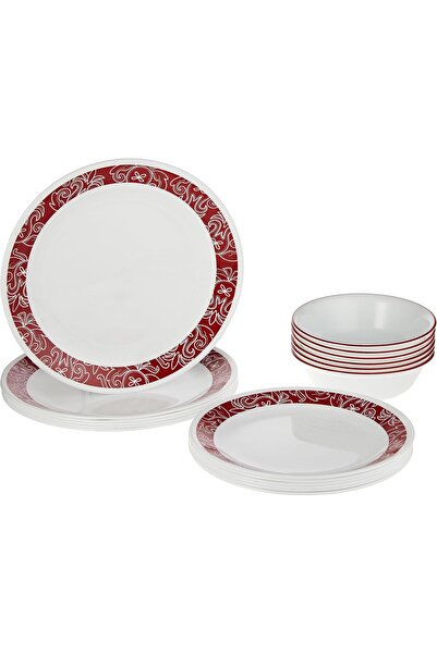 Corelle 18-Piece Chip Resistant Classic Collection Dinner Set, Bandhani, Service for 6