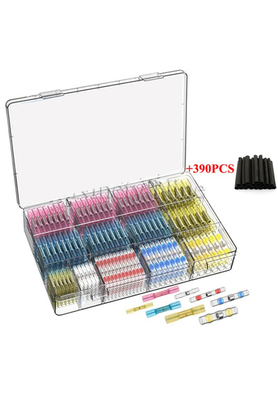 Choice4 640pcs with box Heat Shrink Butt Crimp Terminals Waterproof Solder Se...