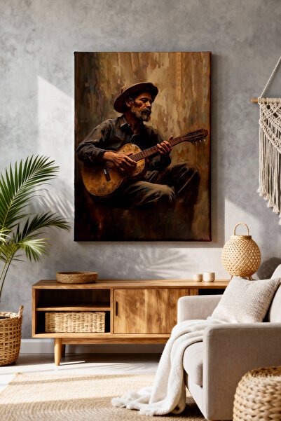 ART NEST DEKOR GİTAR ÇALAN ADAM CANVAS TABLO