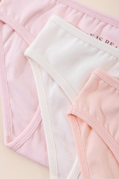 BAYKAR Chiloți bikini pentru fete din bumbac cu imprimeu colorat, pachet de 3...