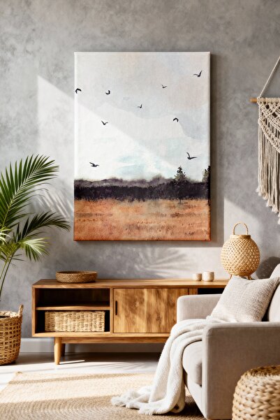 ART NEST DEKOR SOYUT UÇAN KUŞLAR CANVAS TABLO