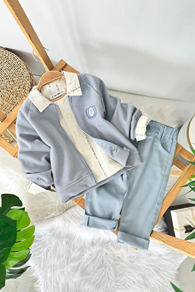 Minigimin Cicileri Miniğimin Cicileri Arma Nakış Detaylı Triko Hırkalı Erkek ...