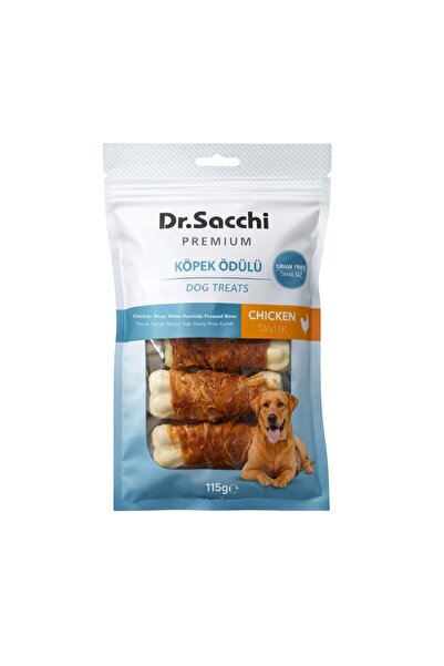 Dr. Sacchi Dr.Sacchi Premium Tavuk Sargılı Beyaz Sığır Derisi Pres Kemik Tahı...