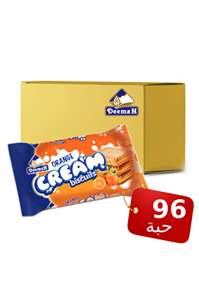 Deemah بسكويت كريمي بنكهة البرتقال، 25 غرام × 144 قطعة