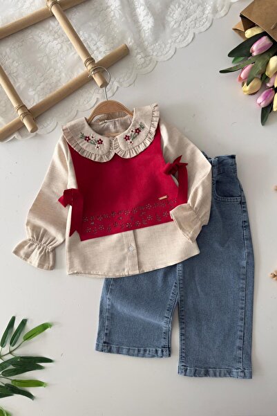 Minigimin Cicileri Set de 3 piese pentru fetiță cu detaliu din piele intoarsa...