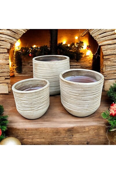 egesaksı Ortaboy tornalı eskitme kazan saksı 🪴