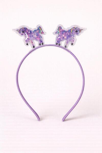 Katia&Bony Girl's Unicorn Sparkly Crown Purple