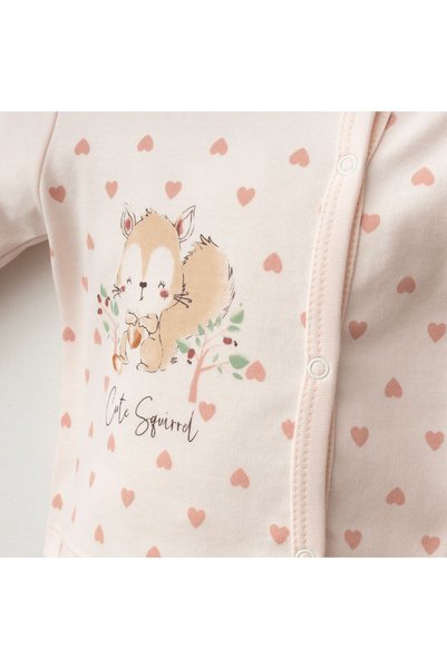 Gümüş Baby Kids Self-Printing Gloves for Girls, Set of 3, 100% Cotton
