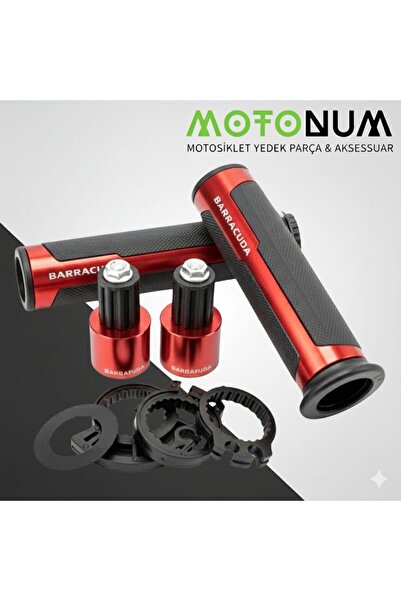 Motonum Benelli 125 S Barracuda Elcik Takımı-Silikonlu-Kırmızı-EL06781