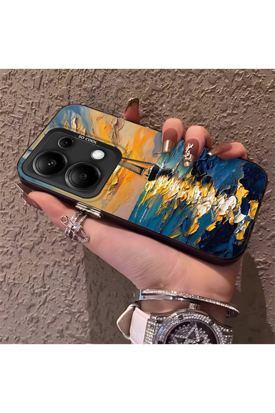 Hontinga حافظة هاتف Xiaomi Poco M6 Pro 4G المتوافقة مع حماية الكاميرا، غطاء خ...