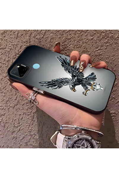 Hontinga حافظة هاتف متوافقة مع هاتف Realme C21Y/C25Y، حماية للكاميرا، ظهر صلب...