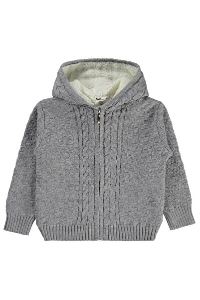 Civil Girls Kapisonlu 6-9 Yaş Hırka - Gri 6-7 Yaş