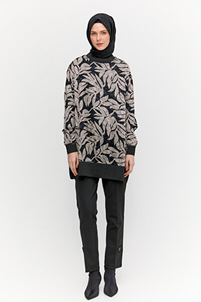 Setrms Desenli Ribanalı Floş Tunik