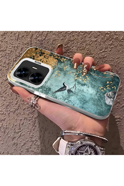 Hontinga حافظة هاتف متوافقة مع هاتف Realme C55، حماية للكاميرا، ظهر صلب مضاد ...