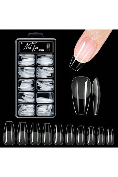 Choice 100 قطعة من أطراف أظافر التابوت A، 600 قطعة من أطراف أظافر اللوز القصي...