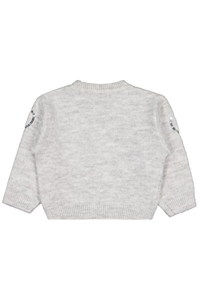Civil Girls Pullu Kalp Nakışlı 2-5 Yaş Kazak - Gri 2-3 Yaş