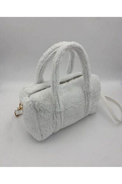 Zealous Geantă de damă cu curea din pluș din blană