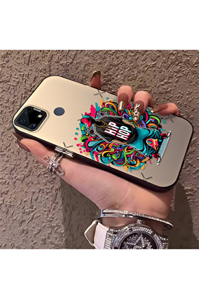 Hontinga حافظة هاتف متوافقة مع Realme C15، حماية للكاميرا، ظهر صلب مضاد للسقو...