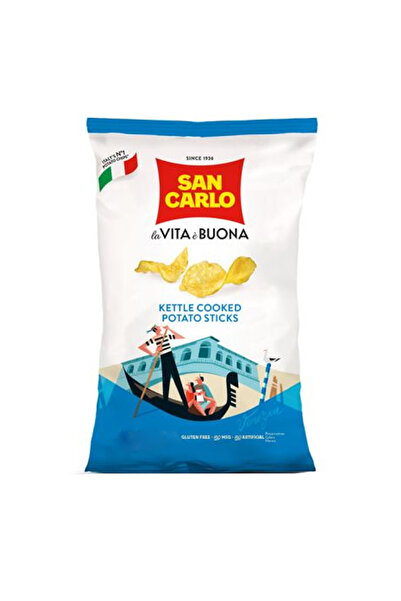 san carlo رقائق البطاطس المقلية بنكهة ملح البحر، 100 غرام