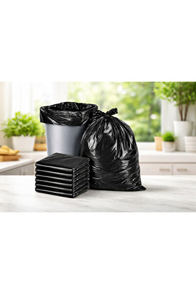 Ambalaj Evi Black Handleless Bag 90X130 cm Large Size Industrial Garbage Bag 5 Pieces