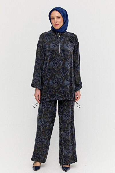 Setrms Desenli Rahat Kesim Lyocell İkili Takım