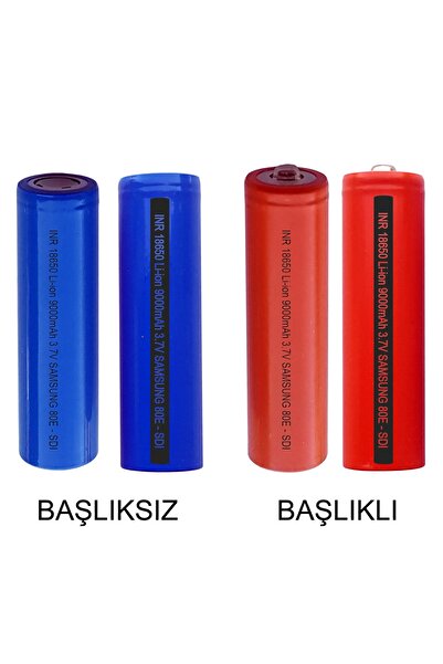 Samsung BAŞLI 18650 8800MAH FENER PİLİ 18650 9000MAH BAŞLI FENER PİLİ 18650 P...