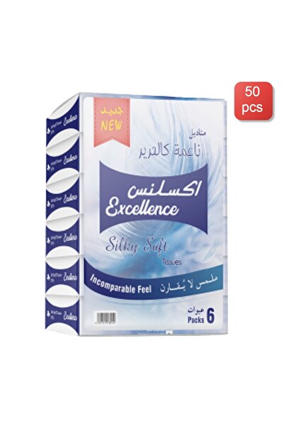 Excellence كيس مناديل ورقية للوجه، 140 ورقة، 50 قطعة
