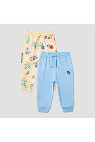 Juniors Printed Joggers with Drawstring Waistband - Set of 2