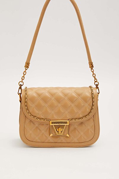 Levidor Khaki Oval Appearance Logo Handbag