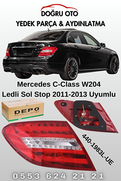 DOĞRU TİCARET AUTO PARTS DEPO Mercedes C-Class W204 Ledli Sol Stop 2011-2013 ...